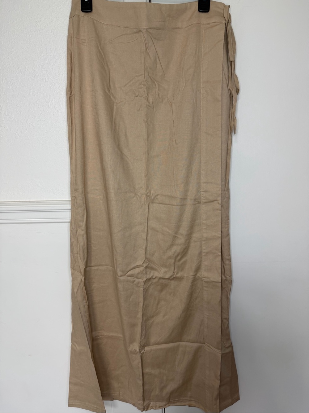 Riot Swim Callen Side Tie Maxi Skirt in tan new with tag